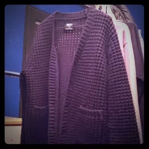 10 Deep wool/acrylic cardigan sweater